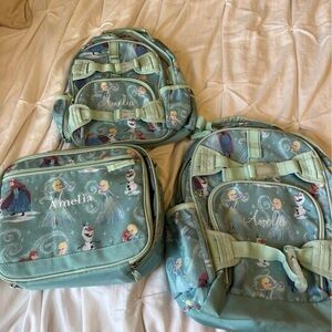 Pottery Barn Frozen Themed Kids Backpacks and Lunch Bag Set. “Amelia”